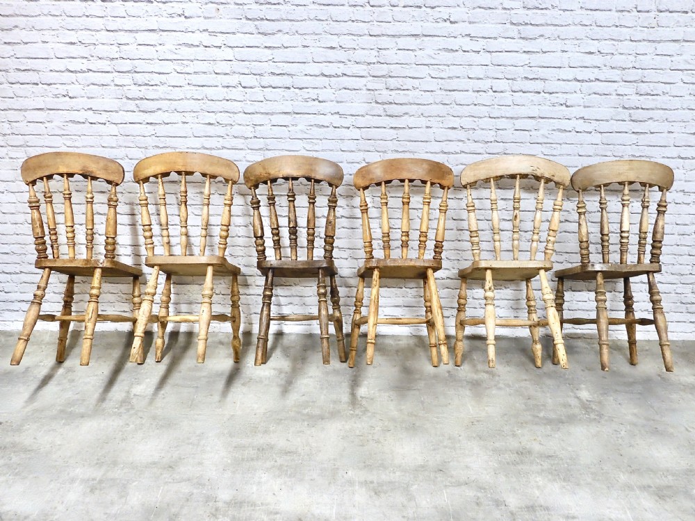 Set 6 Farmhouse Kitchen Chairs View V