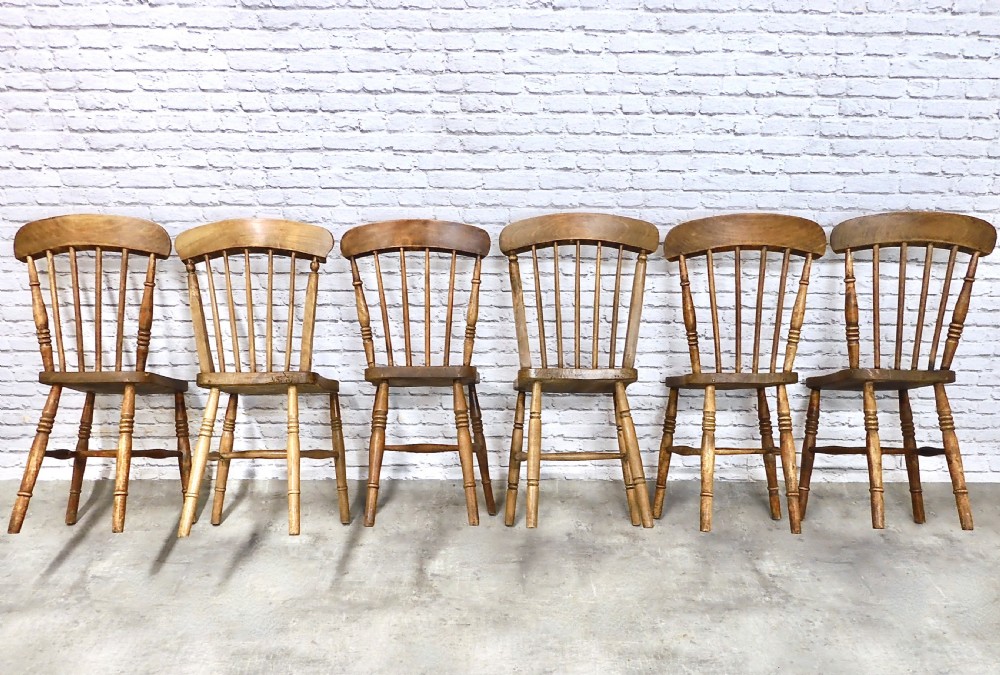 6x Windsor Country Kitchen Chairs View VI