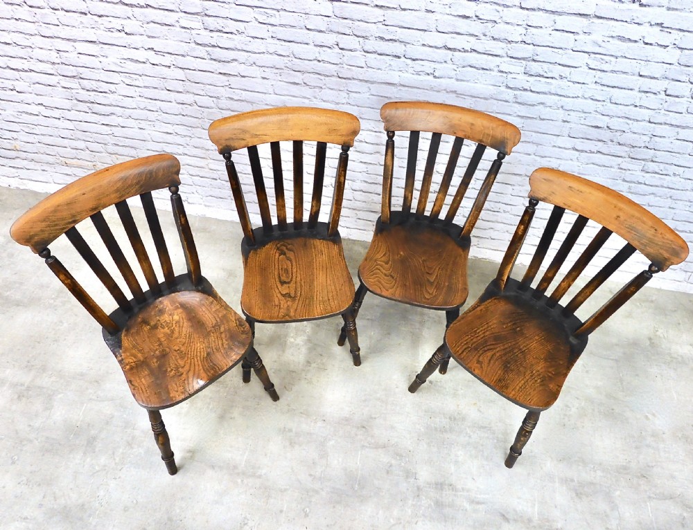 Set 4 Country Kitchen Chairs View III