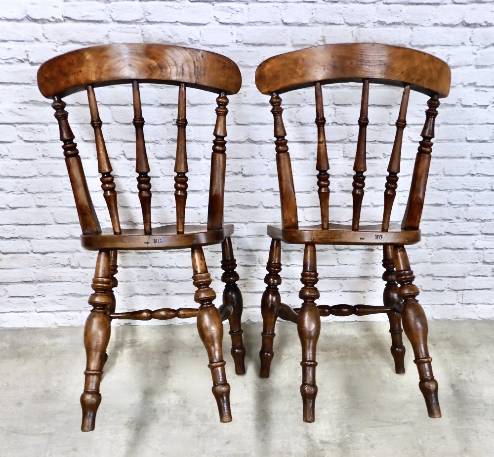 2x Windsor Farmhouse Kitchen Dining Chairs View IV
