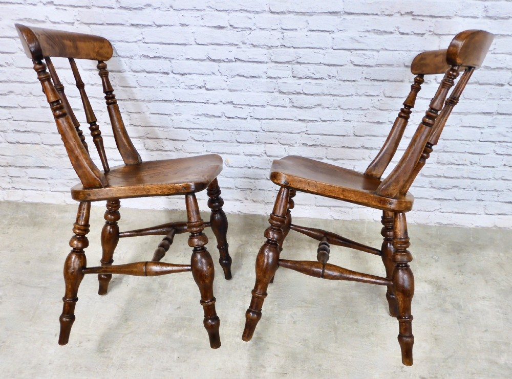 2x Windsor Farmhouse Kitchen Dining Chairs View VI