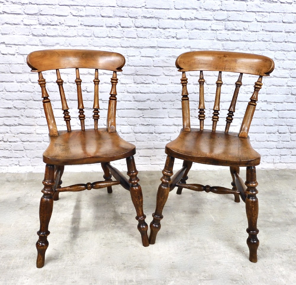 2x Windsor Farmhouse Kitchen Dining Chairs