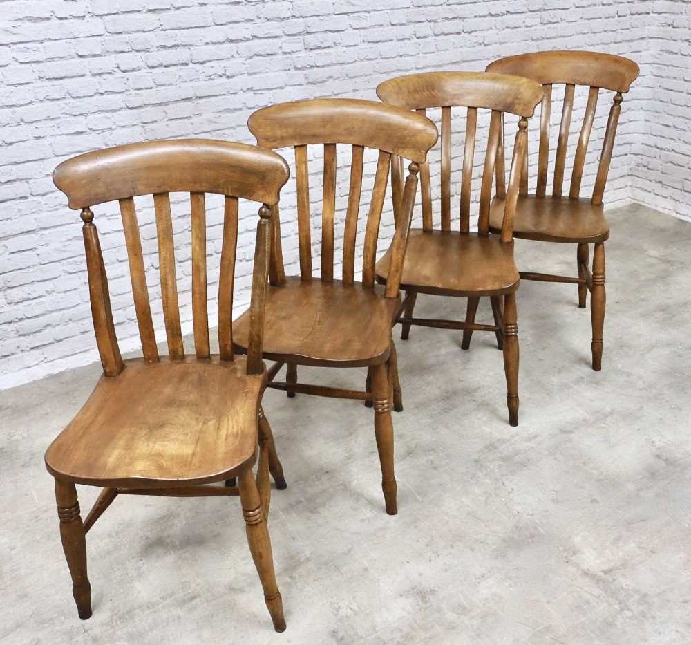 Set 4 Windsor Lathback Kitchen Dining Chairs