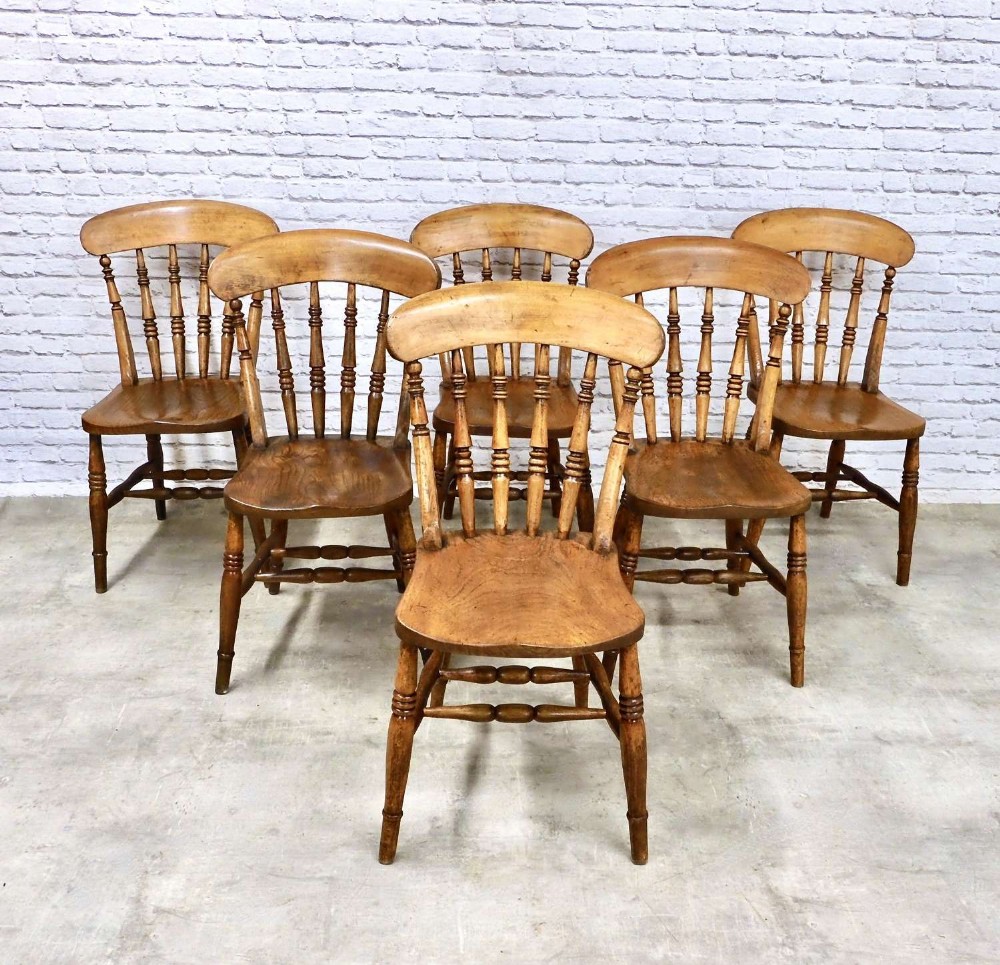 Set 6 Spindleback Windsor Kitchen Dining Chairs