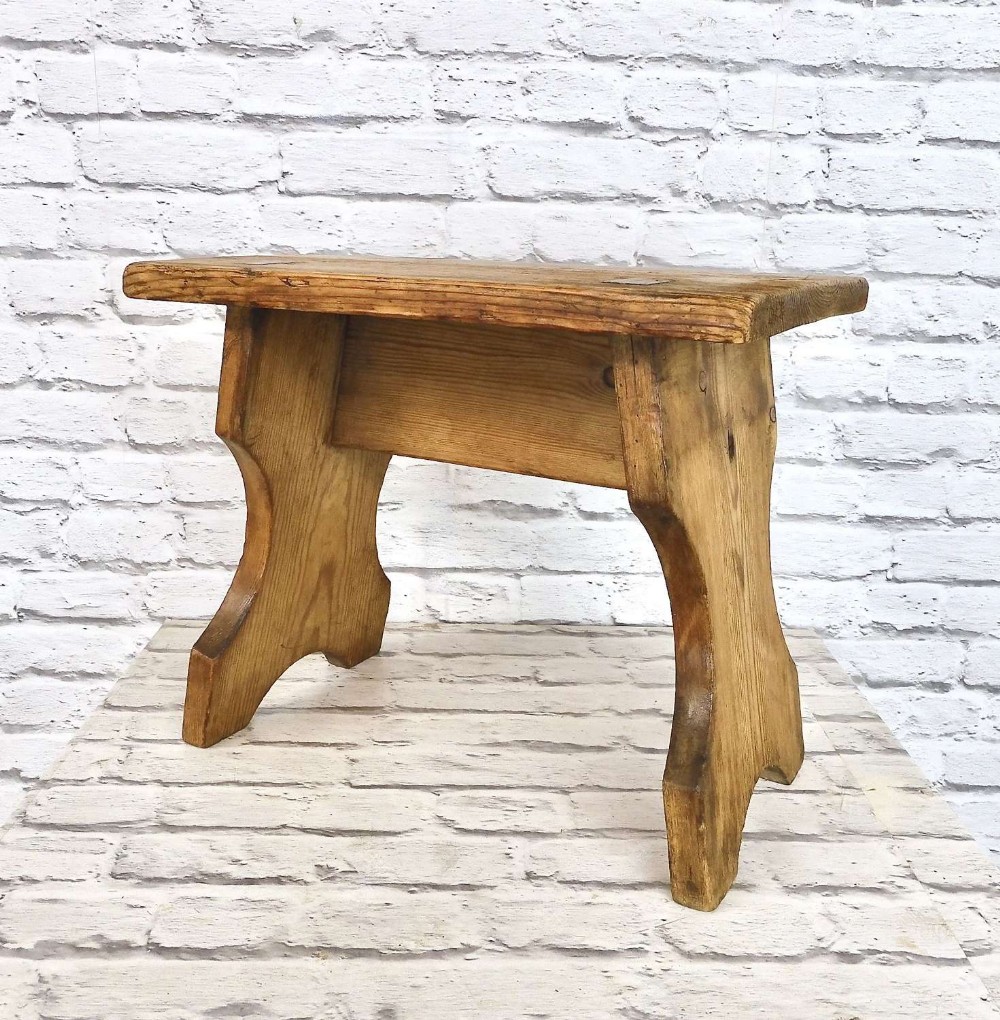 Pine Slab Stool