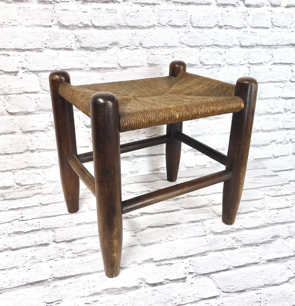 Rush Seated Stool