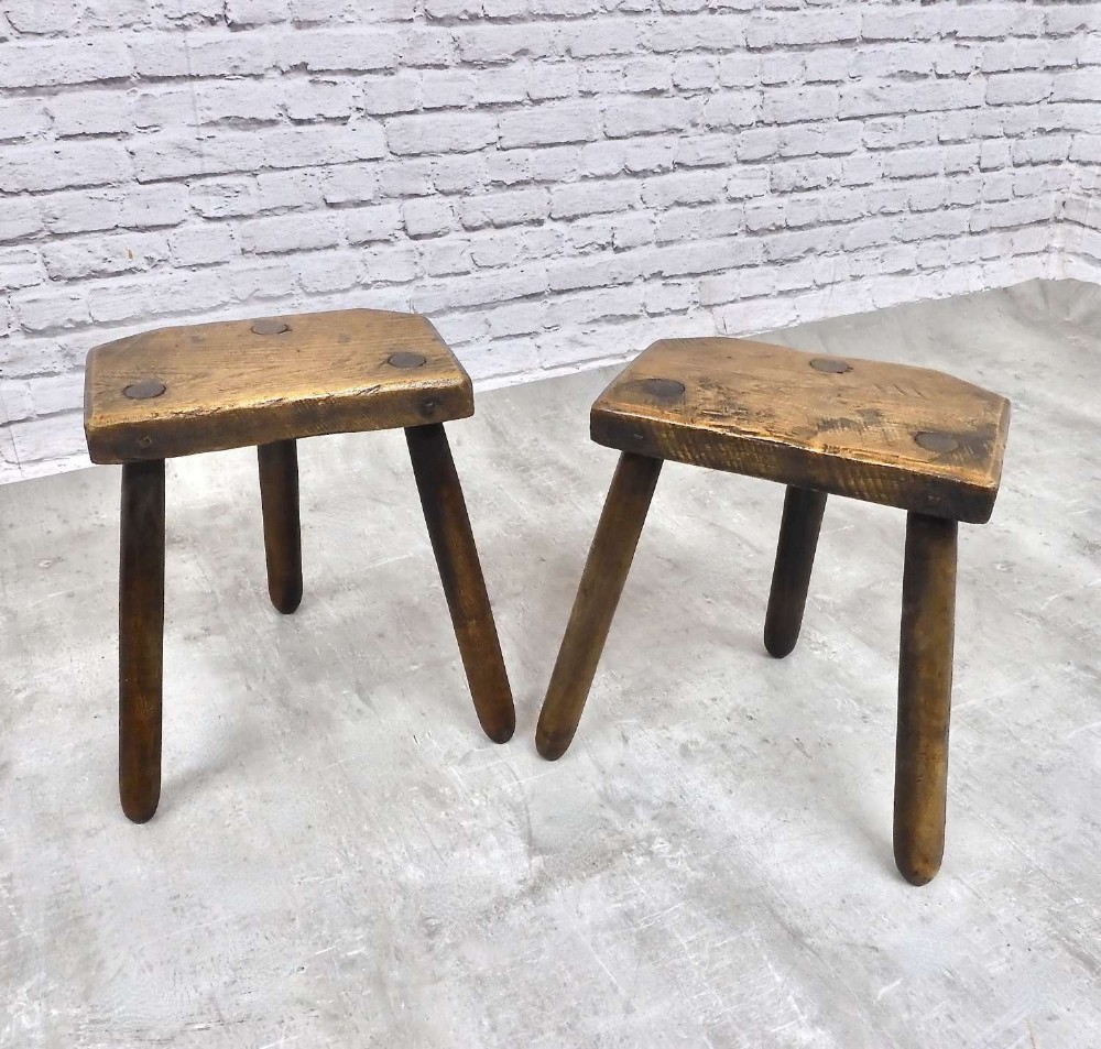 A Pair of Milking Stools (2)