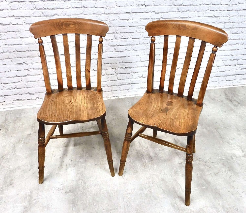 Pr Windsor Kitchen Dining Chairs (2)