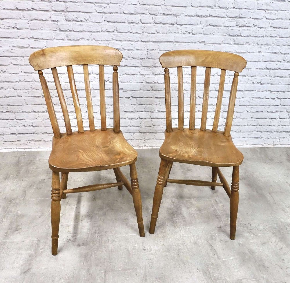 Pr Windsor Kitchen Dining Chairs (2)