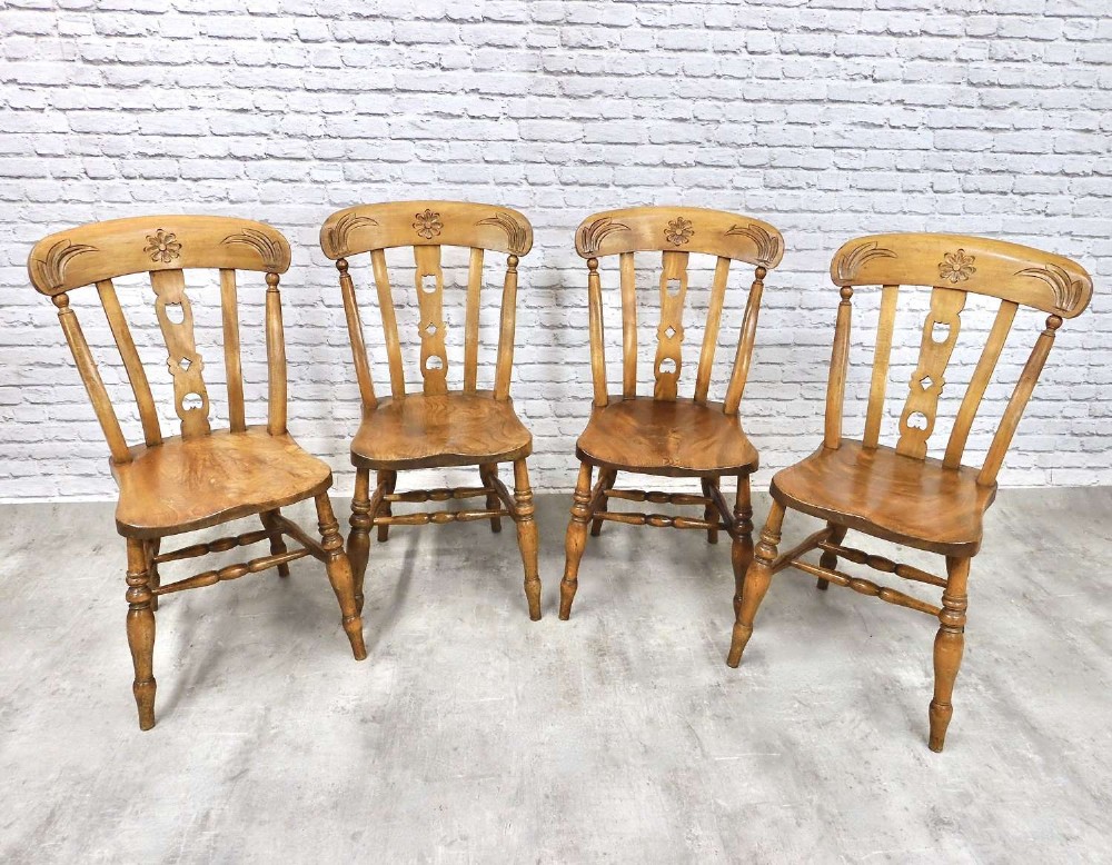 Set 4 Windsor Kitchen Dining Chairs