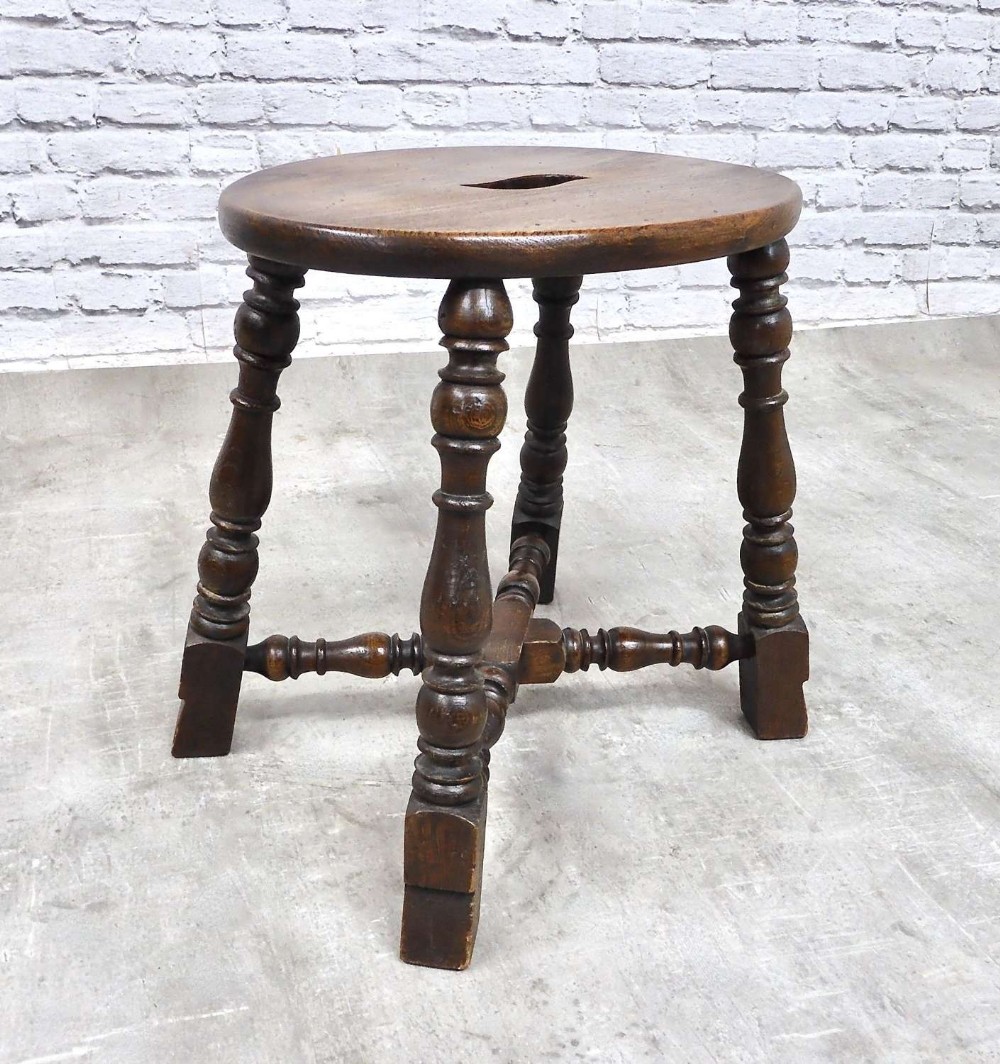 C19th Oval Joint Stool