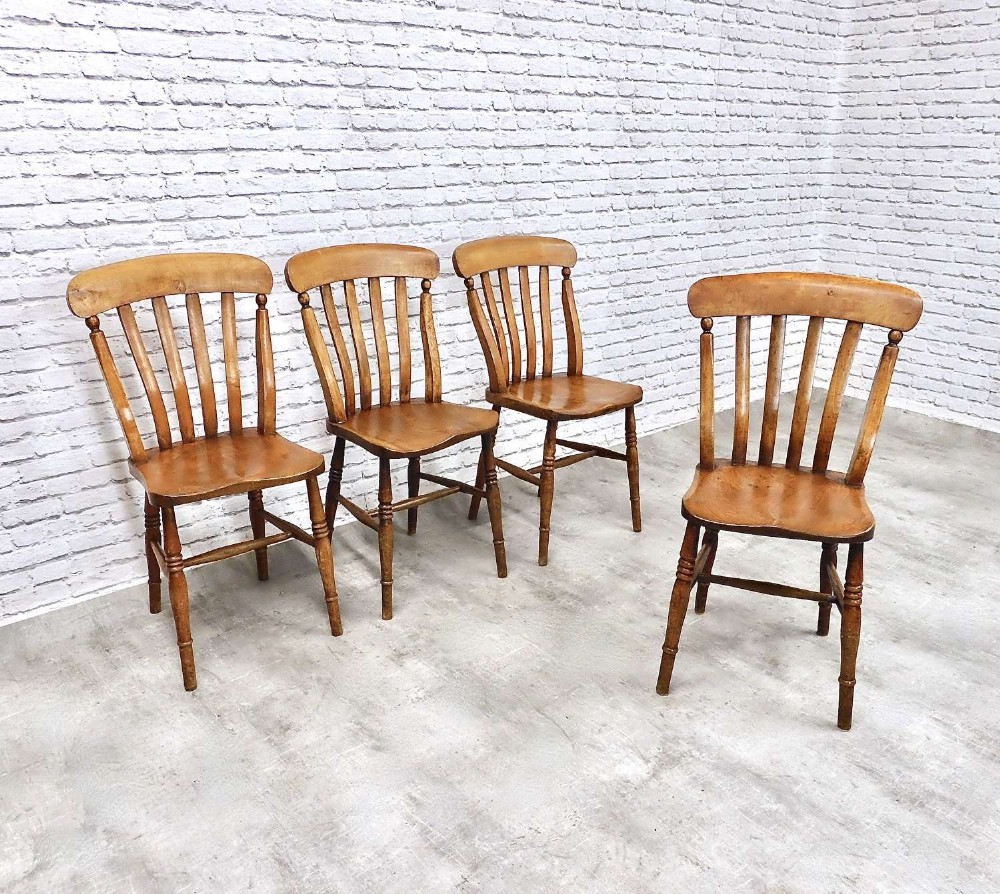 Set (4) Windsor Country Kitchen Dining Chairs