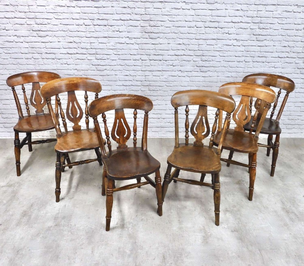Set 6 Windsor Country Kitchen Dining Chairs