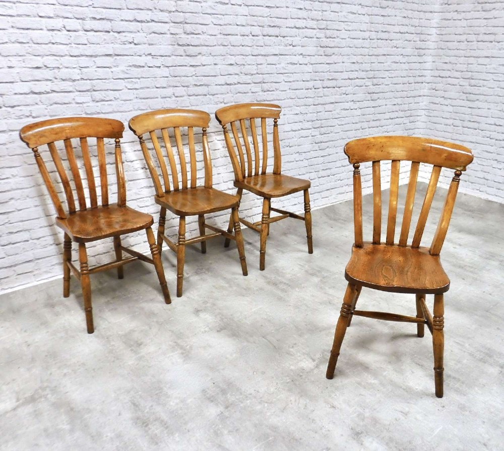 Set 4 Windsor Lathback Kitchen Dining Chairs