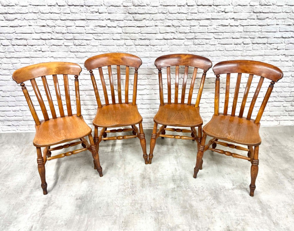 Set 4 Farmhouse Country Kitchen Windsor Chairs