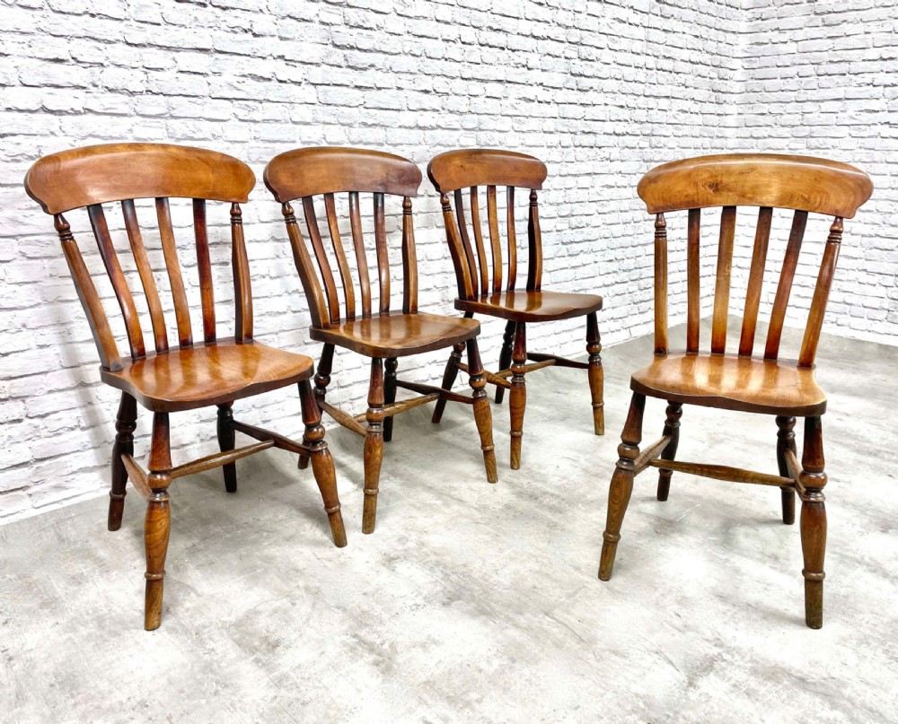 Set 4 Farmhouse Country Kitchen Windsor Chairs