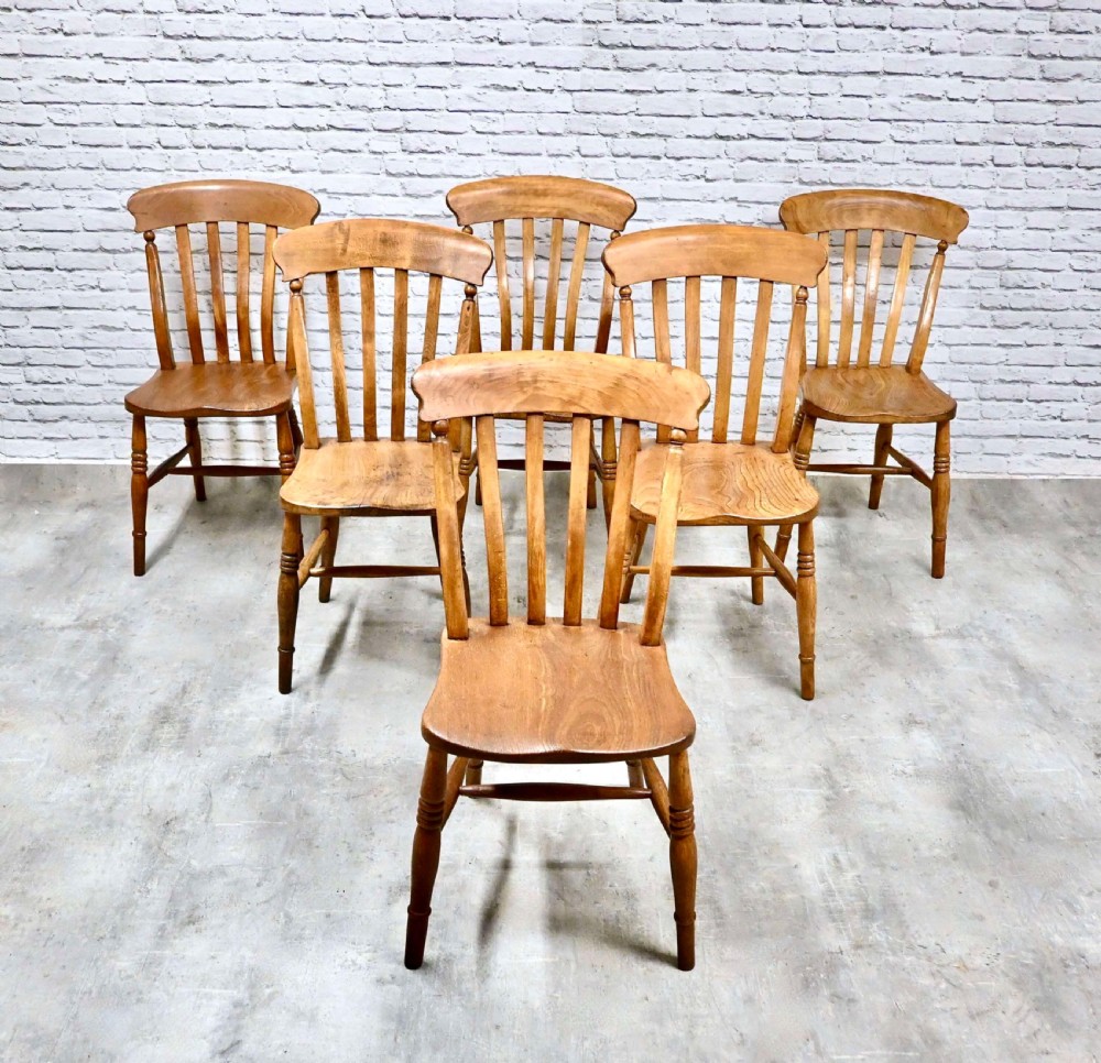 6x Farmhouse Country Kitchen Windsor Chairs