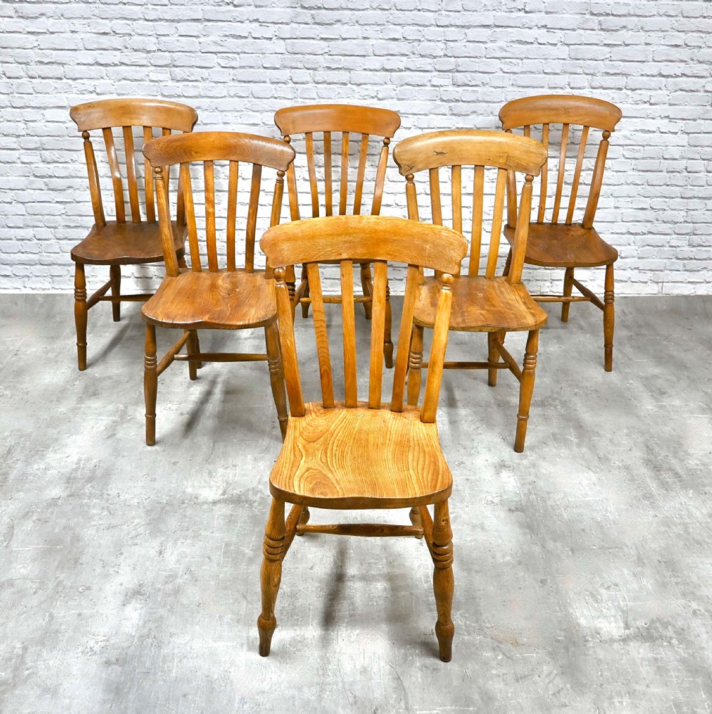 C19th Farmhouse Chairs x6 View V