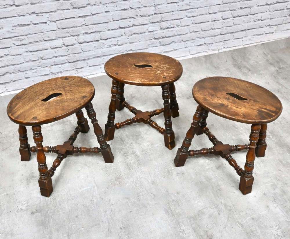 Oak Joint Stools x3