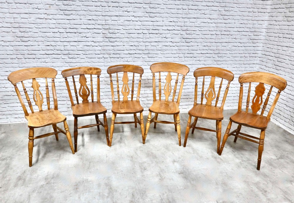 6x Windsor farmhouse Kitchen Dining Chairs