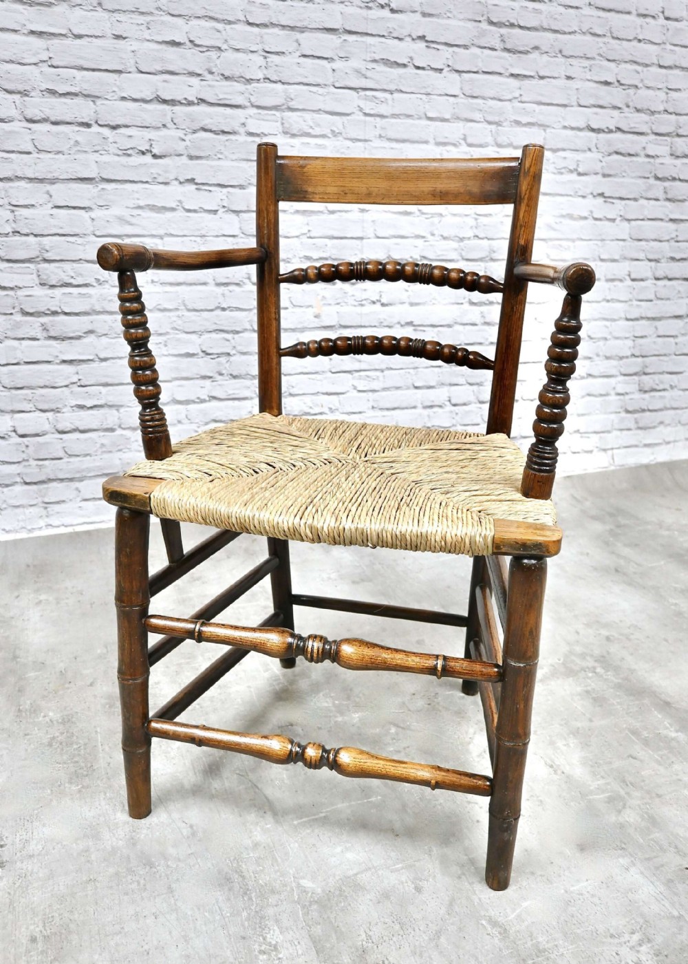 Georgian Rush Seat Armchair