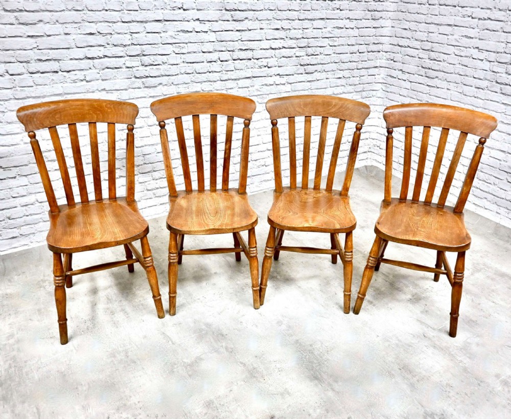 Set 4 C10th Farmhouse Country Kitchen Chairs