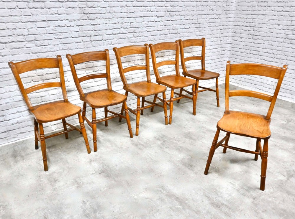 True Set 6 Farmhouse Kitchen Chairs