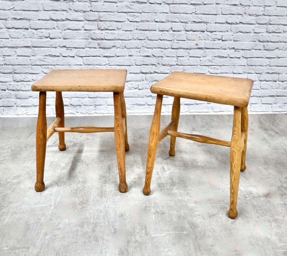2x Sycamore Seat Country Stools View VI