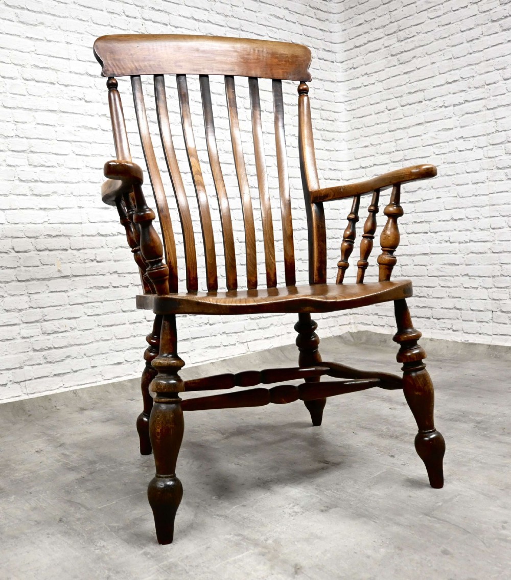 Huge Windsor Lathback Armchair