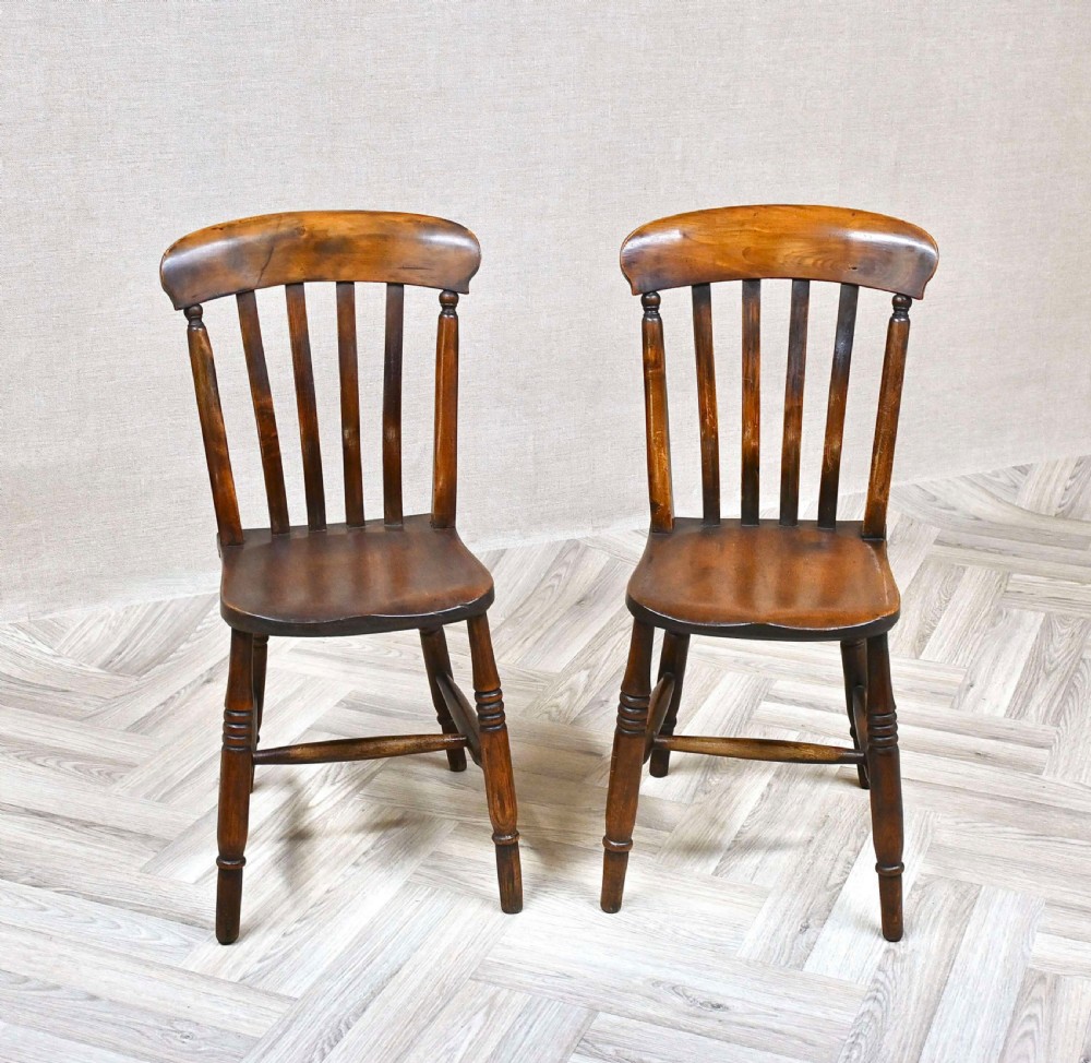 Pr Windsor Lathback Kitchen Chairs