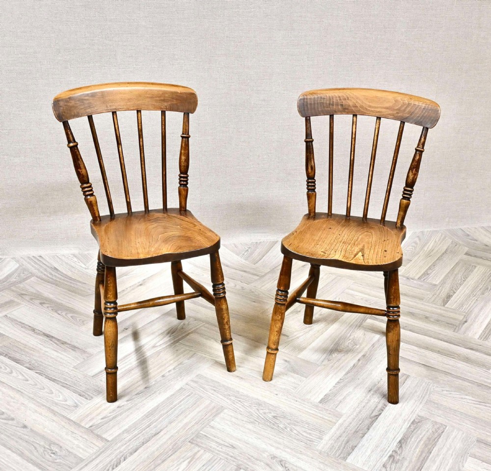 Pr C19th Windsor Kitchen Chairs