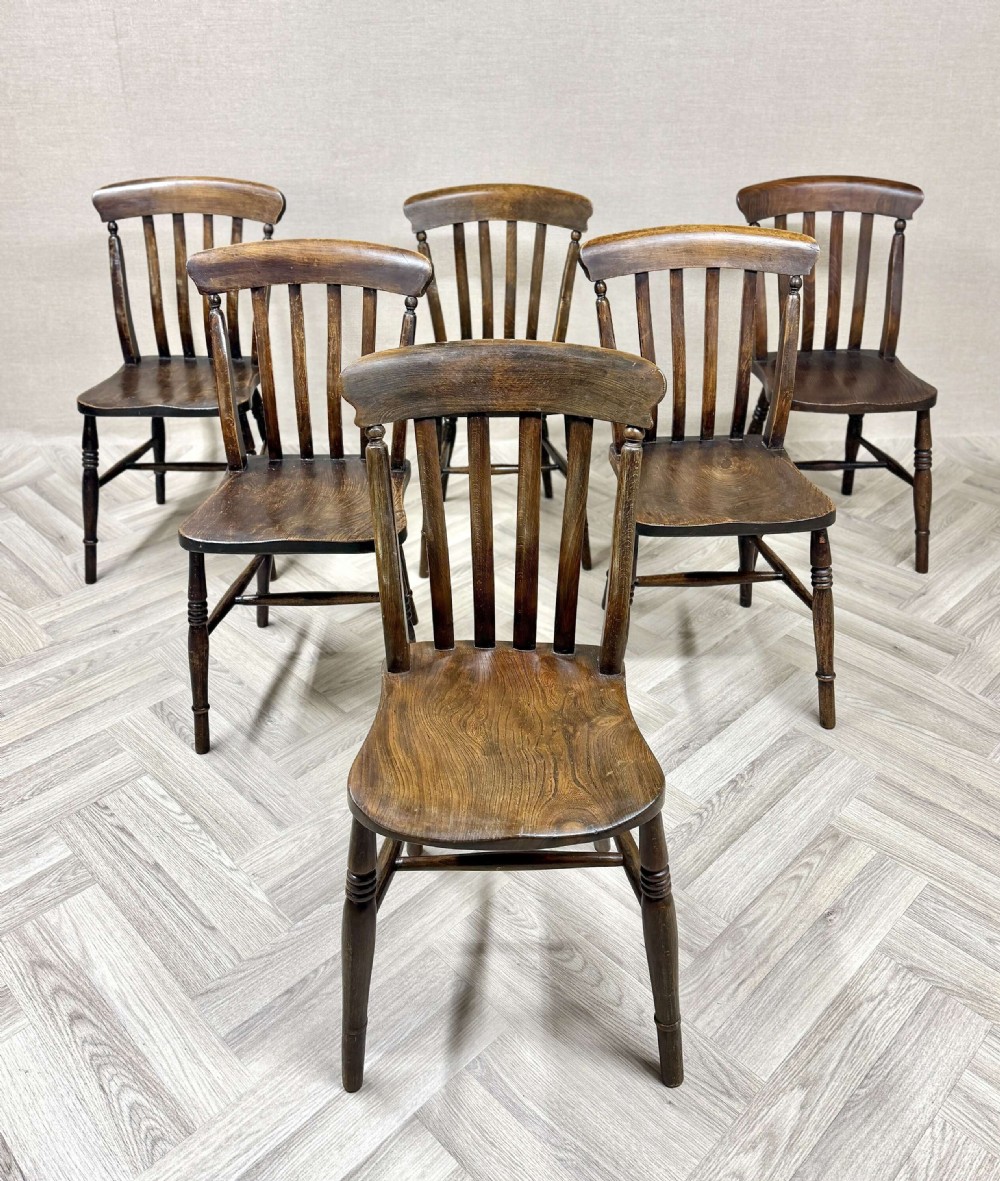 Harlequin Set 6 Windsor Kitchen Chairs