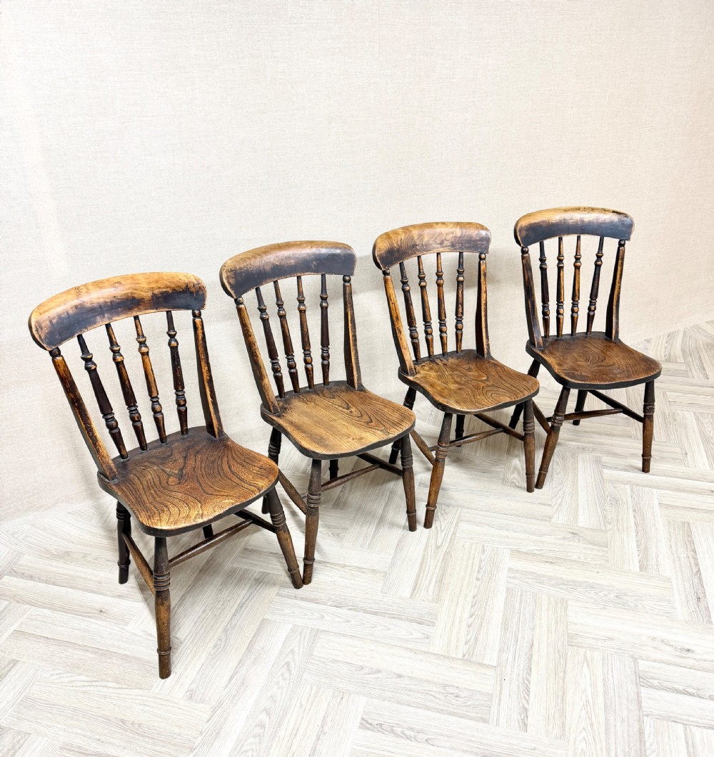 Set 4 Windsor Country Kitchen Chairs 