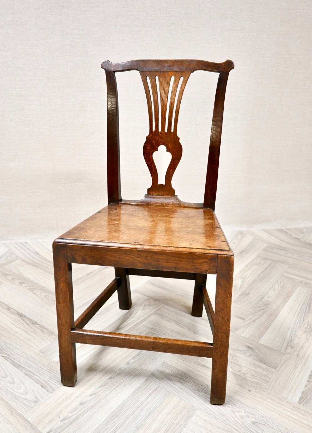 Set 6 C19th Oak Kitchen Dining Chairs View V