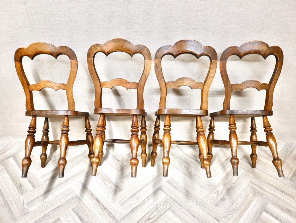 Set 4 Windsor Kitchen Dining Chairs View VI