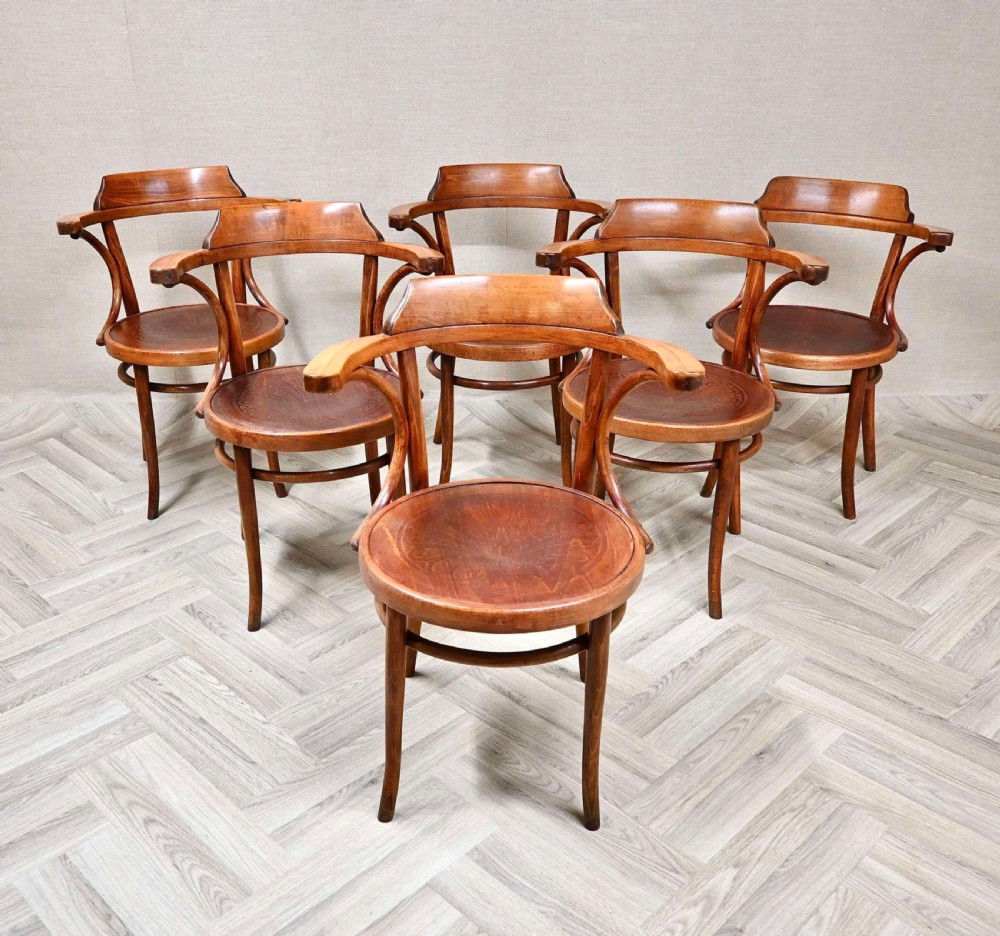 bentwood Armchairs x6