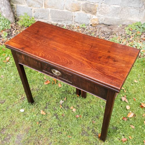 GEORGE III MAHOGANY CONSOLE FOLDOVER TEA TABLE C1760 - ADDITIONAL PHOTO 3