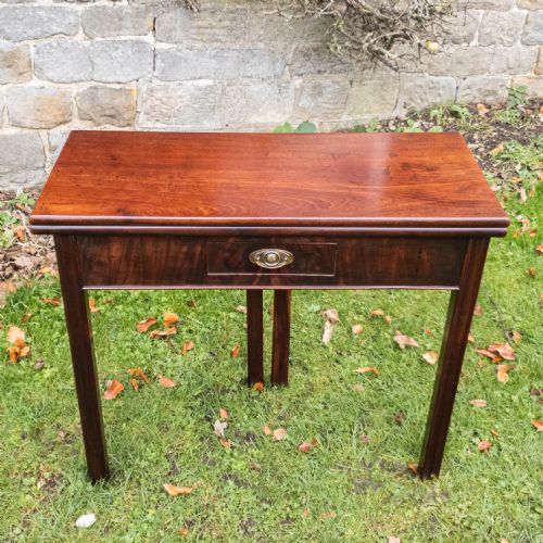 george iii mahogany console foldover tea table c1760 - CATEGORY: ANTIQUE TABLES - DATED 18TH CENTURY