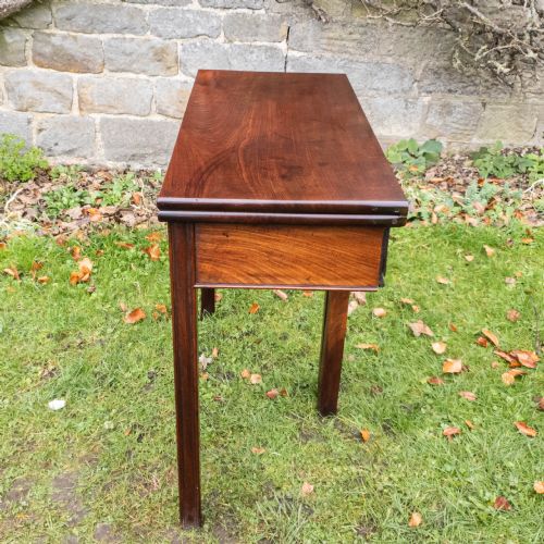 GEORGE III MAHOGANY CONSOLE FOLDOVER TEA TABLE C1760 - ADDITIONAL PHOTO 8
