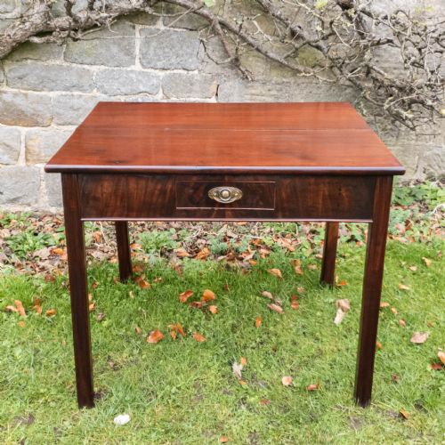 GEORGE III MAHOGANY CONSOLE FOLDOVER TEA TABLE C1760 - ADDITIONAL PHOTO 10