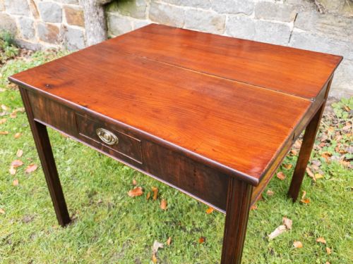 GEORGE III MAHOGANY CONSOLE FOLDOVER TEA TABLE C1760 - ADDITIONAL PHOTO 12