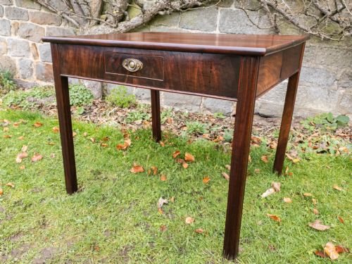 GEORGE III MAHOGANY CONSOLE FOLDOVER TEA TABLE C1760 - ADDITIONAL PHOTO 13