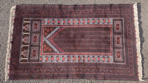 AFGHAN BALUCH PRAYER RUG 4'10X2'10 148X865CM PERSIAN - ADDITIONAL PHOTO 5