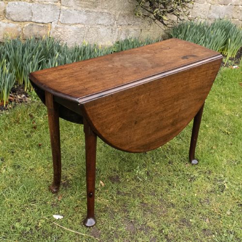 GEORGE II MAHOGANY PAD FOOT GATELEG OVAL DINING - ADDITIONAL PHOTO 1