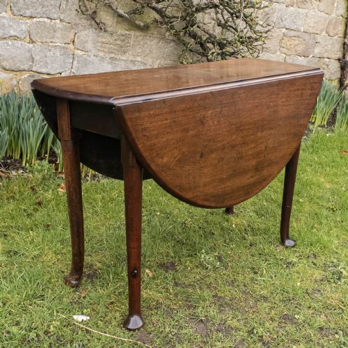 GEORGE II MAHOGANY PAD FOOT GATELEG OVAL DINING - ADDITIONAL PHOTO 2
