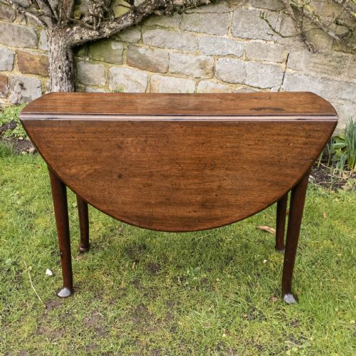 GEORGE II MAHOGANY PAD FOOT GATELEG OVAL DINING - ADDITIONAL PHOTO 3