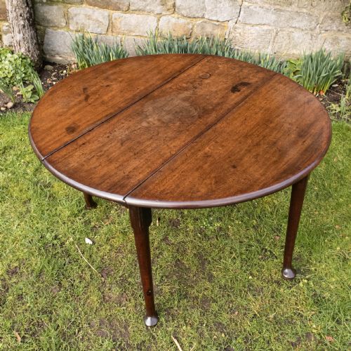 GEORGE II MAHOGANY PAD FOOT GATELEG OVAL DINING - ADDITIONAL PHOTO 4