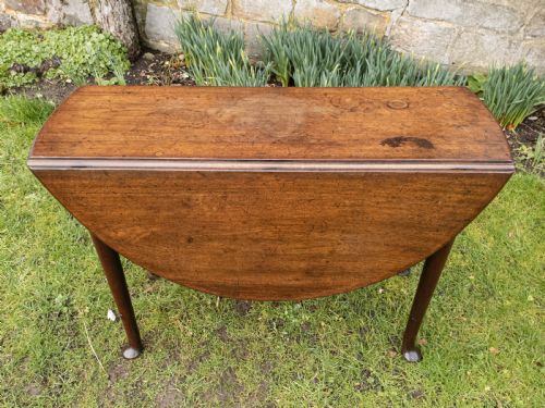 GEORGE II MAHOGANY PAD FOOT GATELEG OVAL DINING - ADDITIONAL PHOTO 6