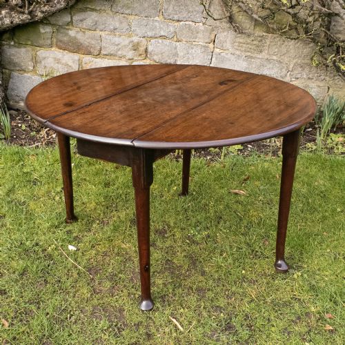 GEORGE II MAHOGANY PAD FOOT GATELEG OVAL DINING - ADDITIONAL PHOTO 7