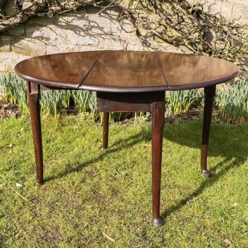 GEORGE II MAHOGANY PAD FOOT GATELEG OVAL DINING - ADDITIONAL PHOTO 12